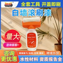 家用乳胶漆刷墙白色小滚刷补墙膏白墙内墙面大滚筒漆滚头墙漆室内