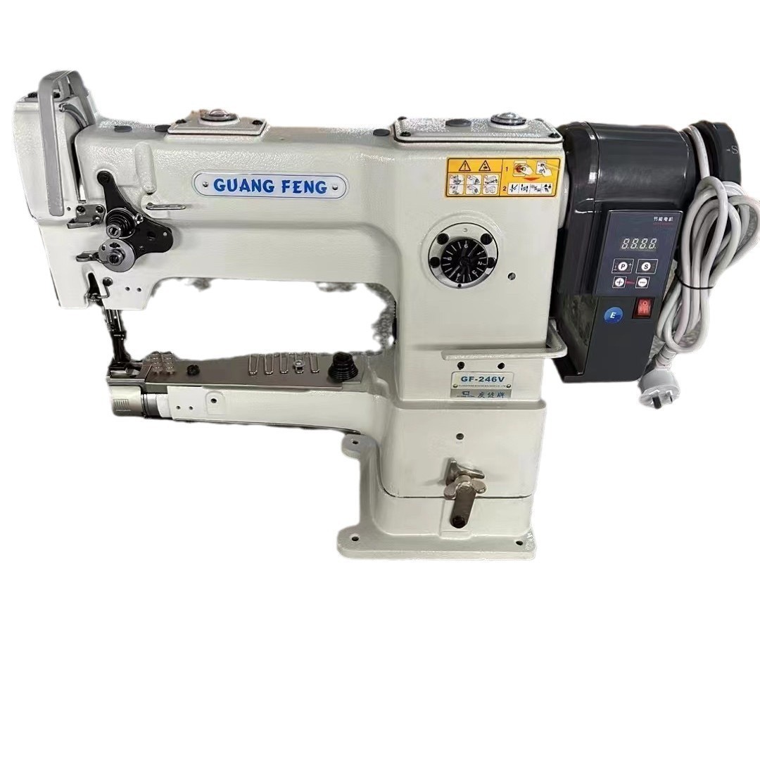 全新筒式减送料箱包246小嘴高车厚料单直驱品牌缝纫机