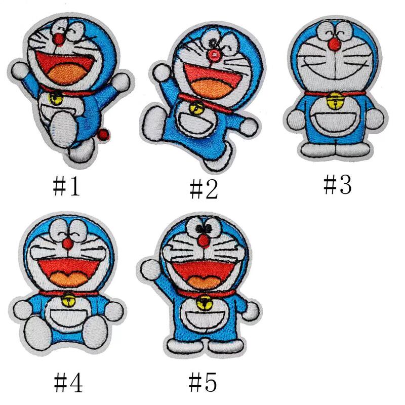 2025 New Doraemon Creative Computer Embroidery Cloth Patch DIY Patch Self-Adhesive Clothing Accessories Wholesale Delivery
