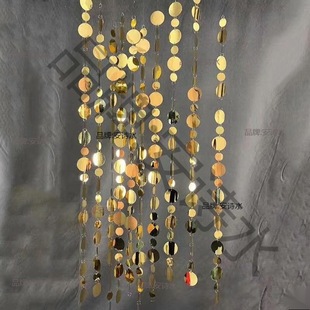 Curtain Golden Ceiling Wedding silver Sequins Wedding Hall Wedding Magic Color Laser Bead Curtain Sequins Sequins Curtain String