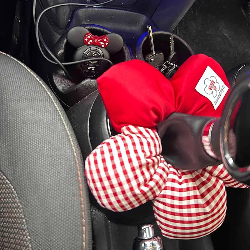 Decoration Car Gear Cover Gear Handle Cover Cute Universal Gear Cover Gear Protection Cover Car Interior Decoration Set