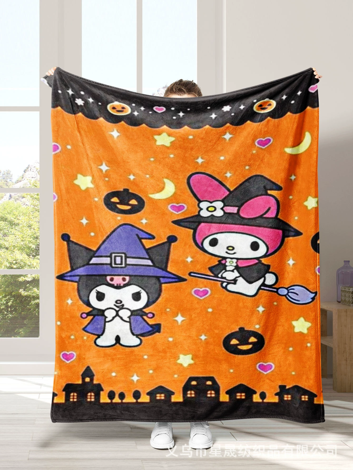 (Граница торговли), санрио, hello kitty, фланелевая стеганая простыня, хэллоуин