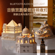 乐信蓝牙音响小夜灯扩香石音箱床头灯摆件一件代发创意礼品