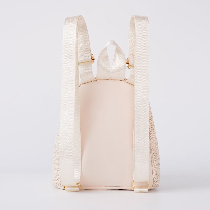 Mochila de mujer transfronteriza 2023 nuevo simple calle moda bolsa de paja moda tejida mochila de moda