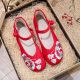 New Women's Embroidered Shoes Single Shoes Flower Cloth Shoes Women's Cheongsam Shoes Buckle White Red Black Shoes Collocation