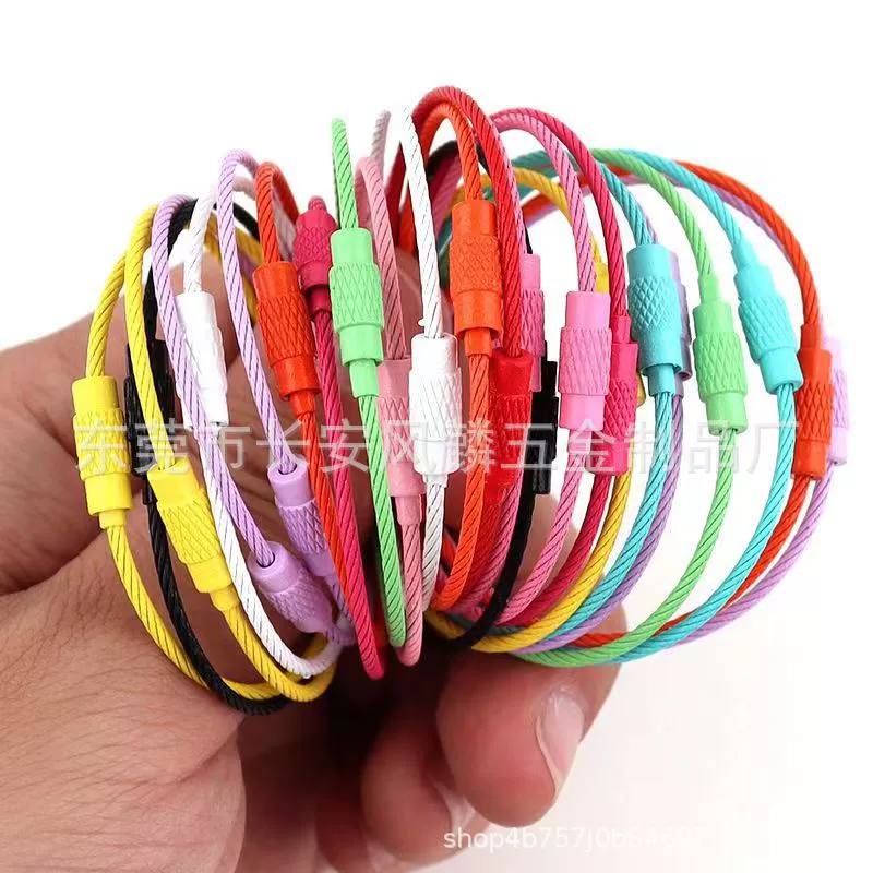 Проволочное кольцо с цветным покрытием в наличии краска проволочное кольцо подвеска из троса DIY аксессуары многофункциональный брелок