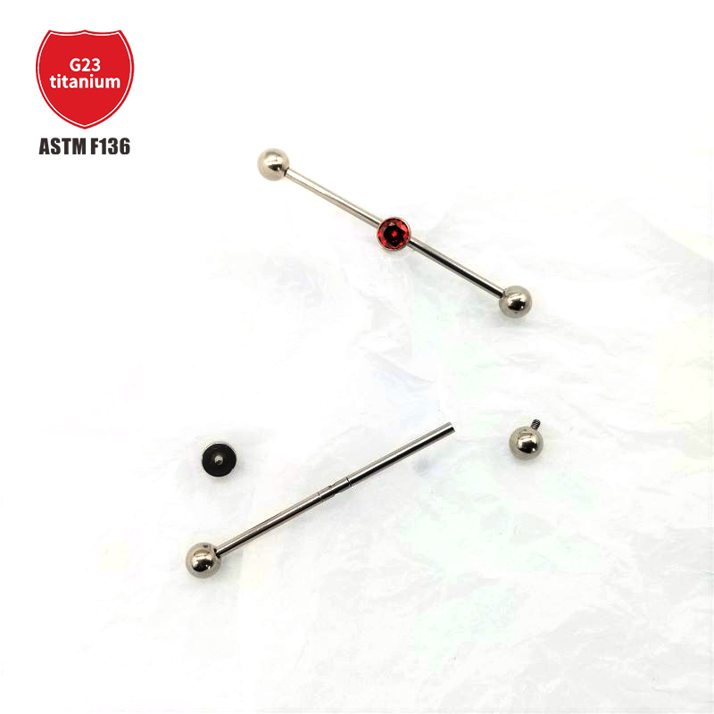 Pointed titanium steel lip stud product view