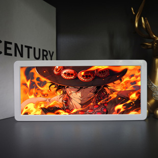 One Piece Japanese Anime Series Abs Strip Lamp Peripheral Photo Frame Desktop Bedroom Ornaments Night Light Sleeping Lamp Bedside Gift