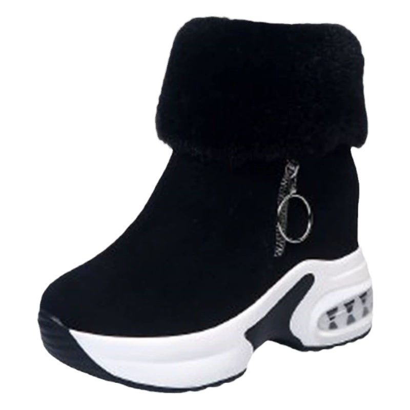 Зимние сапоги женские 2023 Зимняя новая Корейская версия замшевых коротких трубок на флисовой подкладке, теплые внутри увеличенные хлопковые сапоги женские поколение волос