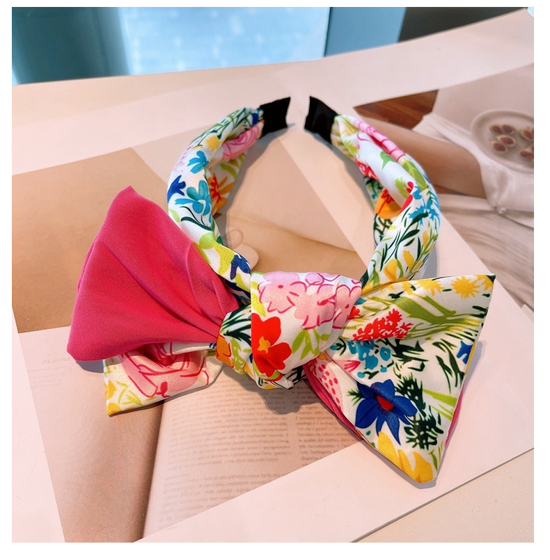 Fashion Big Flower Color Matching Headband display picture 10