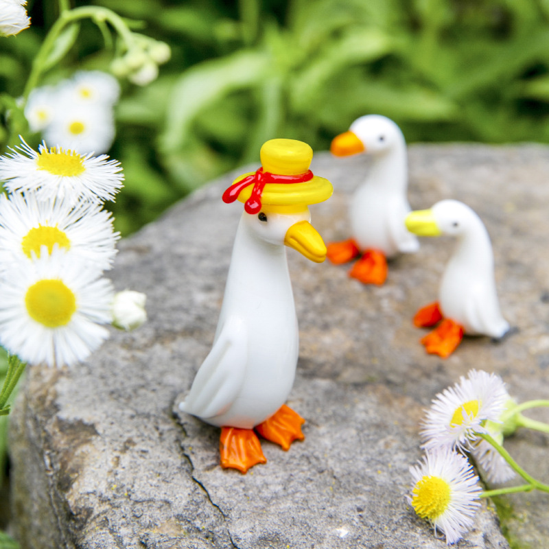 Creative Japanese-style home decoration glass craft adorable animal small figurine desk ornament office