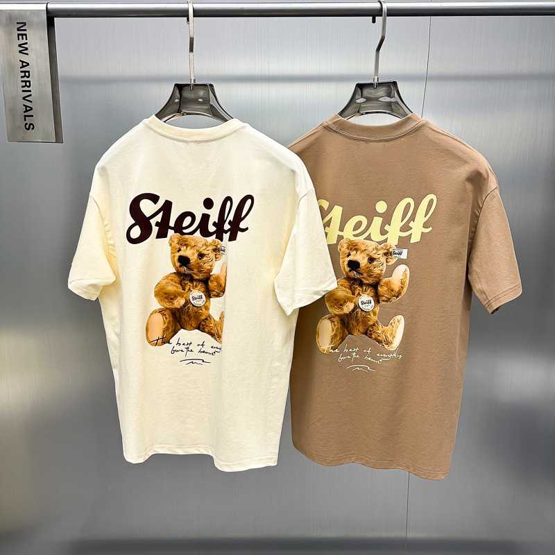 Men's Clothing Solona Summer T-Shirt Teddy Bear Casual Couple Cool Feeling Short Sleeve T-Shirt Fashion Bottoming B1Cnf2321 Men's Clothing Solona Summer T-Shirt Teddy Bear Casual Couple Cool Feeling Short Sleeve T-Shirt Fashion Bottoming B1Cnf2321