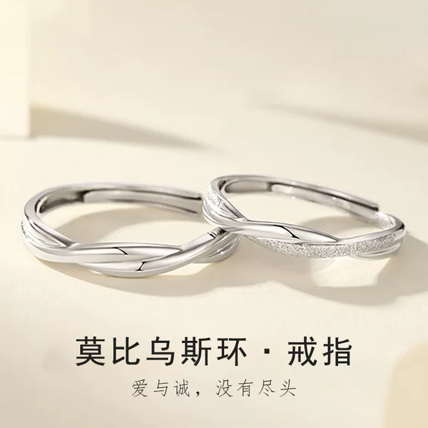 Mobius Ring Couple Ring Unisex Ins Niche Design Fashion Simple Ring Wholesale Birthday Gift