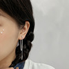 Minimalistic fashionable earrings, chain with tassels, European style, internet celebrity