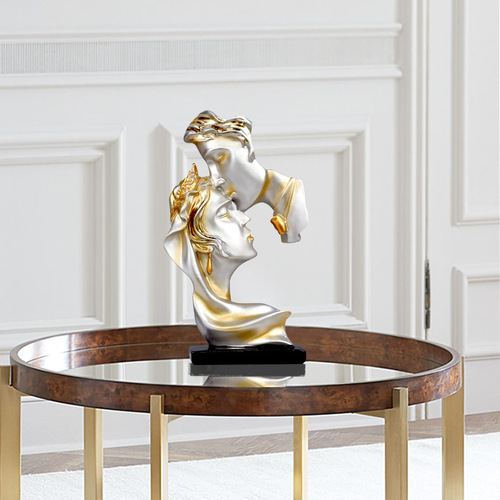 Creative kissing couple character statue resin crafts ornaments home living room decoration gift ornaments