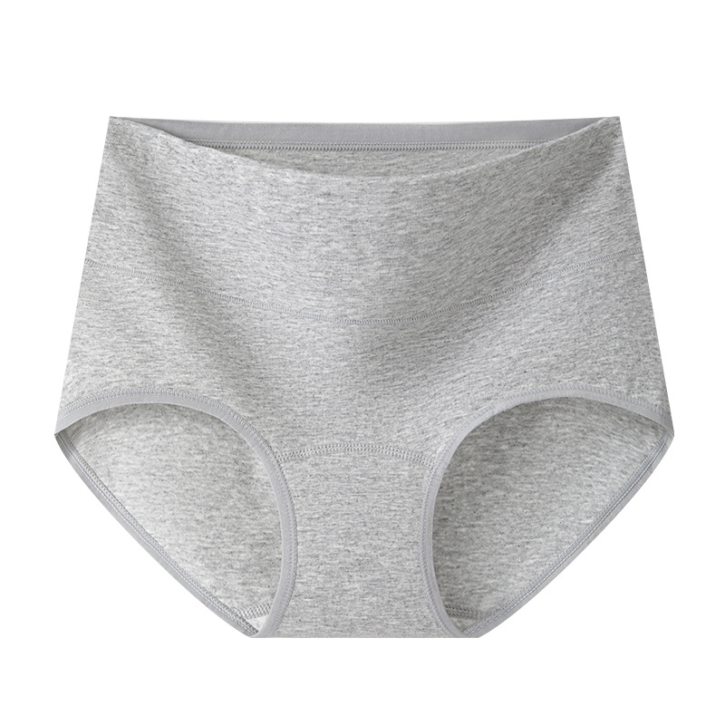 50 bragas de algodón de color de cintura alta entrepierna larga 10A entrepierna antibacteriana entrepierna de algodón tipo A algodón anti-pellizco cadera calzoncillos para mujer