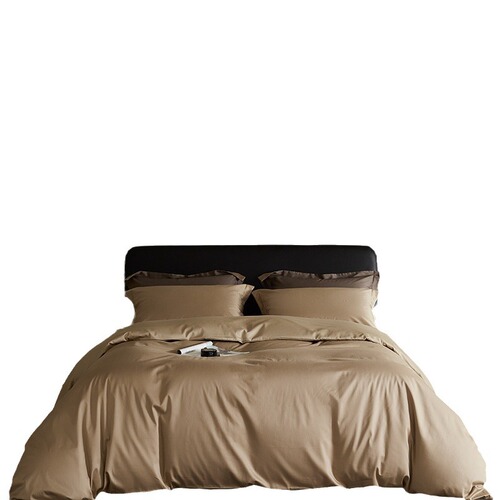 Class A high-end 100S long-staple cotton four-piece set, light luxury, pure cotton, double-piece solid color simple quilt cover B&B ins