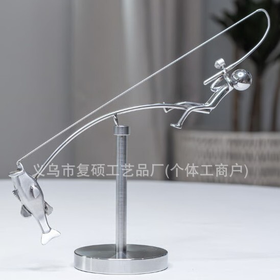 跨境新品 The Fisherman Balancing Sculpture 渔夫平衡雕塑|undefined