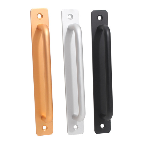 Exposed handle door handle no punching kitchen sliding door wooden door fire door bathroom hardware accessories