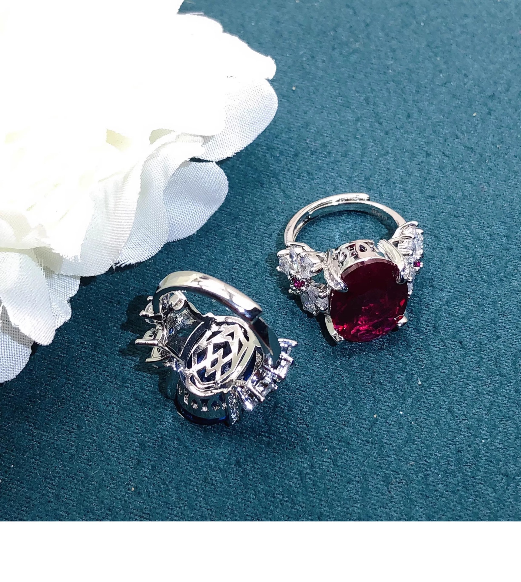 Eleganter Rubin Diamantring Für Damen Exklusiver Ring_voghion.com