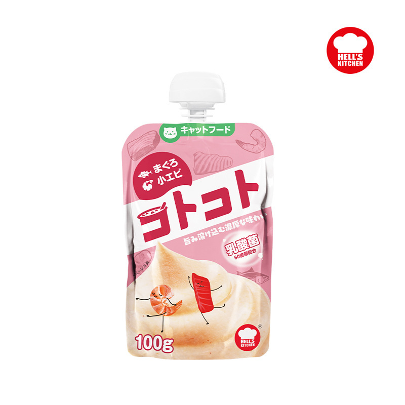 100 g de atún y camarones para gatos adultos (12 en cajas enteras, 60 en cajas enteras)