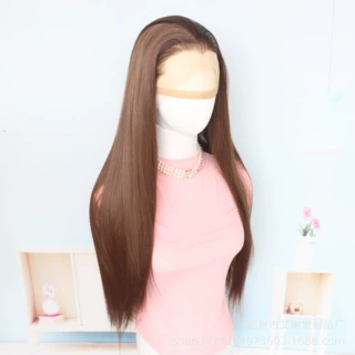 古装造型美人尖三尖化纤前蕾丝假发COS美人尖长直发古风假发