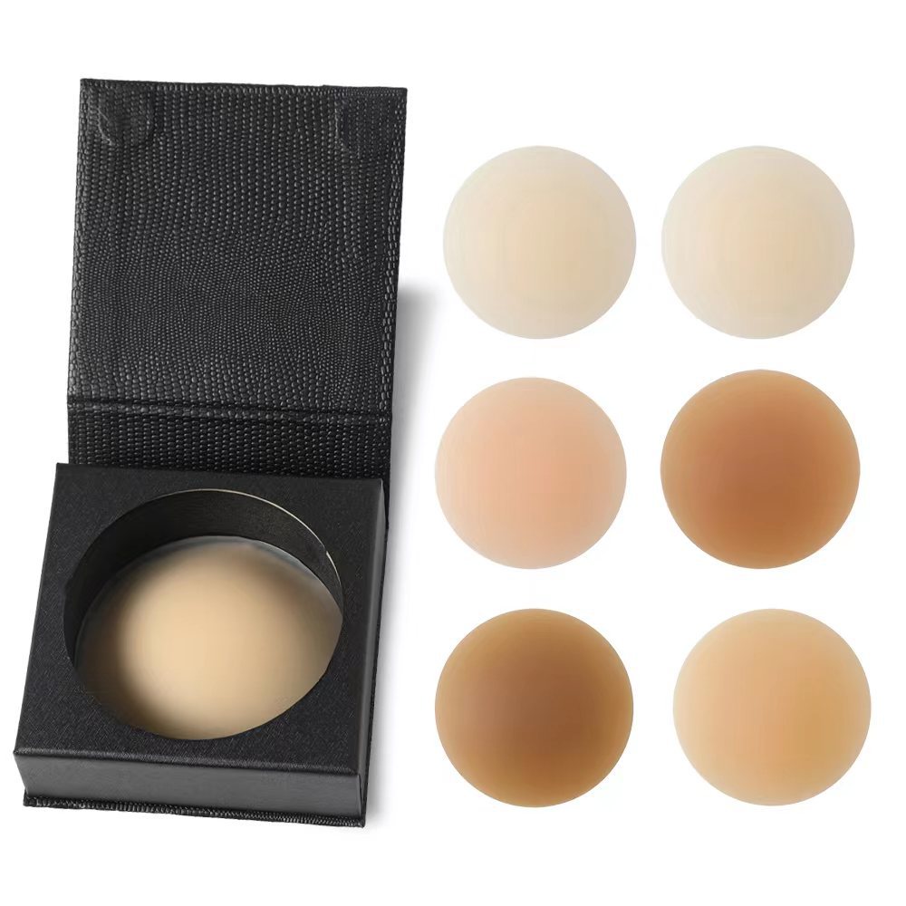 Summer ultra-thin solid silicone invisible breast patch without glue and self-adhesive nipple patch to prevent bumps, women’s anti-exposed areola patch