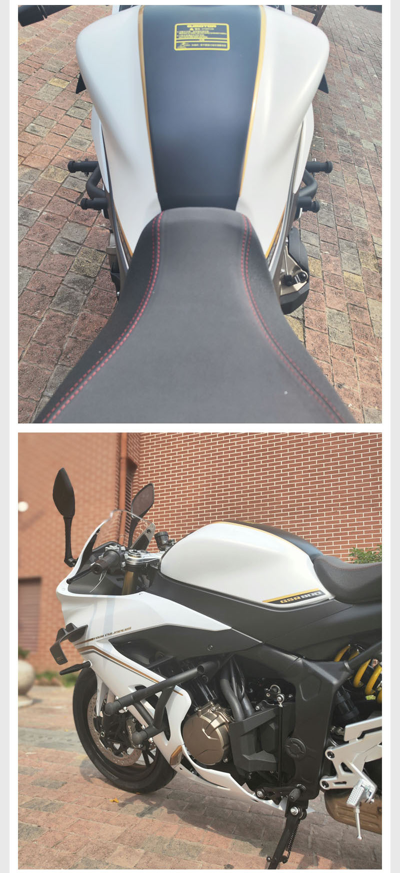 Applicable to QJ Qianjiang competition 800 insurance drop-resistant bumper motorcycle one-word competitive bumper spring head modification accessories