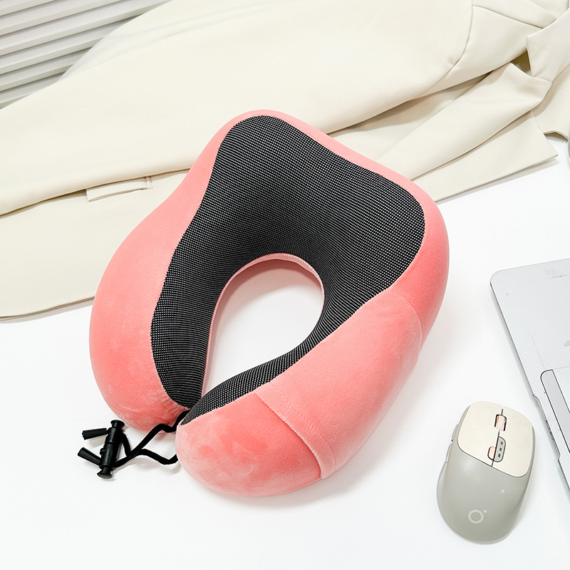 Almohada en forma de U de joroba Almohada de oficina bordada para el almuerzo Viaje de negocios Almohada de cuello de rebote lento Almohada en forma de U de espuma de memoria de joroba image 12