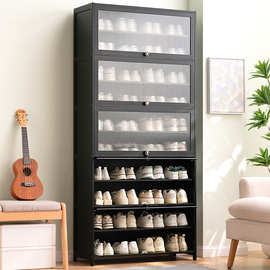 入户收纳鞋架省空间实木室内简易出租屋鞋柜门口家用大容量鞋架子