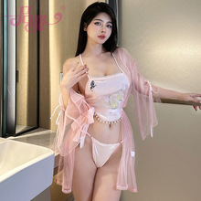 品贤情趣内衣女士古风舒适刺绣国潮肚兜网纱套装诱惑角色扮演2402