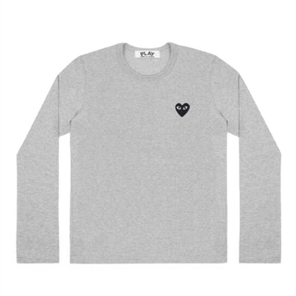 川久遊び 無地 ラブハート モザイク ラブ刺繍 男女兼用 長袖 Tシャツ 万能