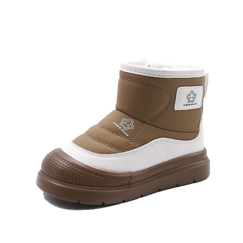 Botas de nieve para niñas 2025 nuevos niños de invierno más vello y grueso zapatos de algodón para niñas calentadas botas de invierno botas de algodón para niños
