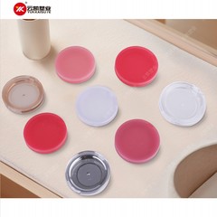 圆形透明腮红盒高光盒粉饼盒眼影盒空盒彩妆包材波浪板分层化妆品