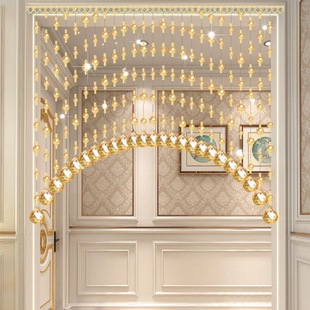 Crystal Bead Curtain Curtain Bathroom Popular Door Curtain Hanging Curtain Partition Entrance Dining Room Living Room Bedroom Balcony No Punching