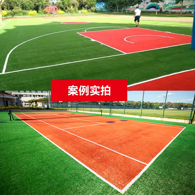 Césped sintético artificial Longmai para baloncesto y tenis, malla grande de 6800 denier, fabricado a medida por fábrica de comercio exterior, suministro transfronterizo para uso en exteriores.
