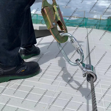 滑梭光伏水平生命线系统转角支撑防坠落无障碍首端缓冲张紧一体装