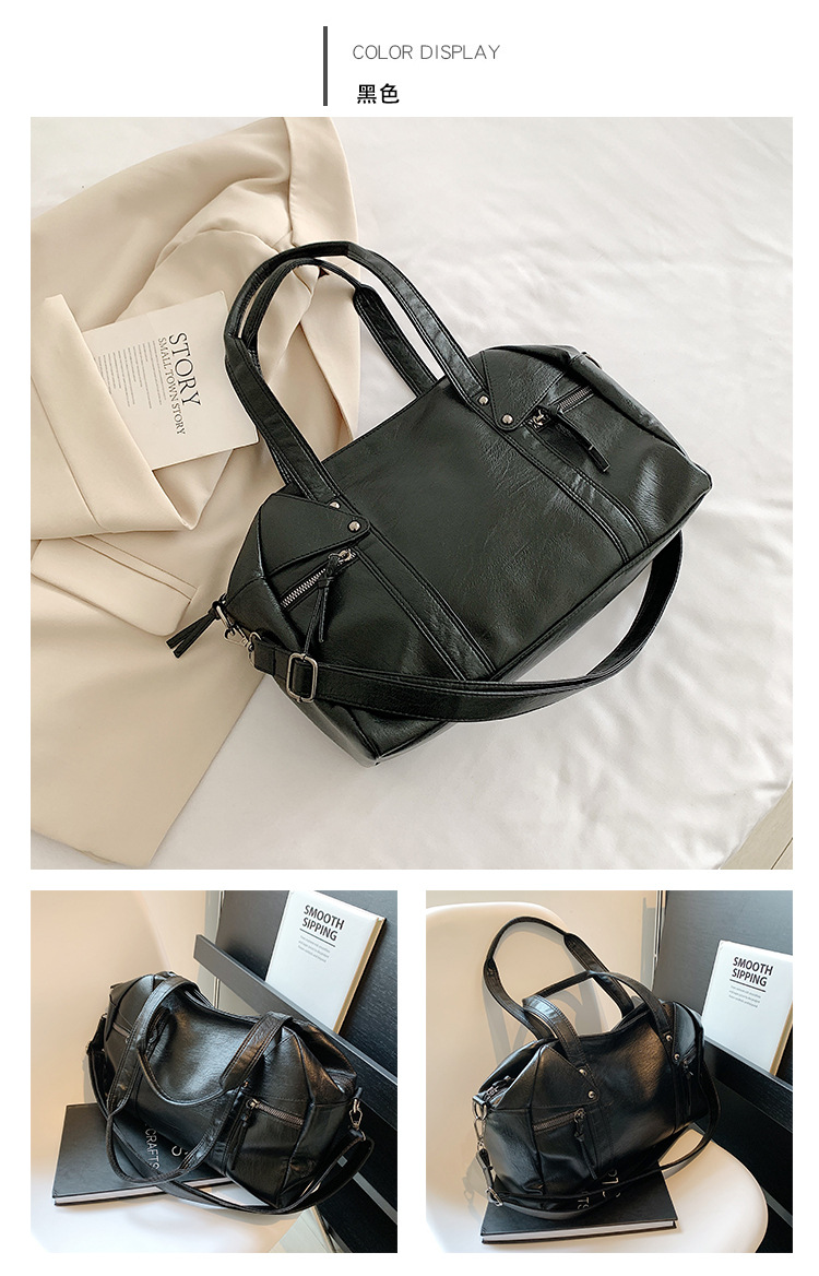 European and American cross-border fashion women's bag 2024 Spring new women's handbag, single-shoulder crossbody bag, simple tote bag undefined