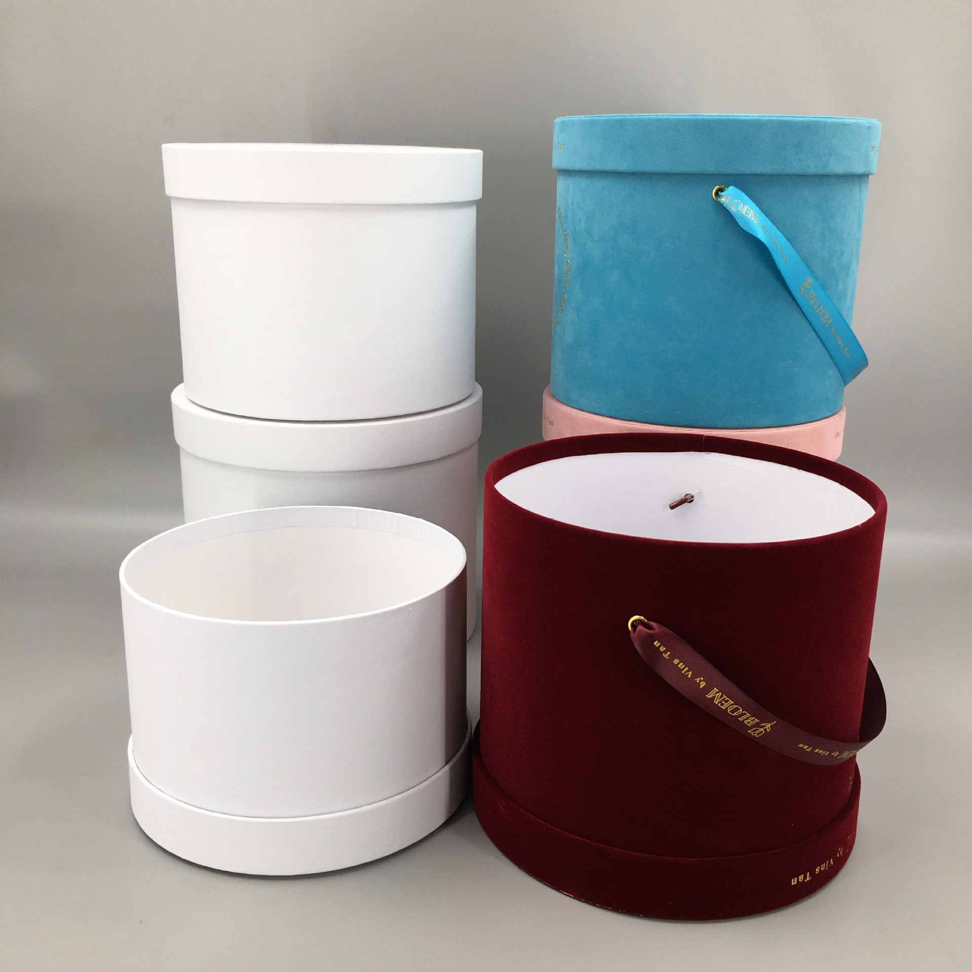 圆形抱抱桶鲜花圆盒  圆形礼品盒包装盒 花盒多尺寸多颜色制作