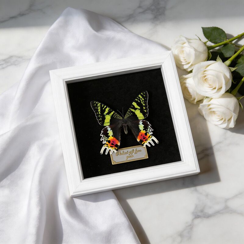 Rare Butterfly Photo Frame Display Stand with a High-End Feel, Butterfly Specimen Decorative Painting, Gift for Friends