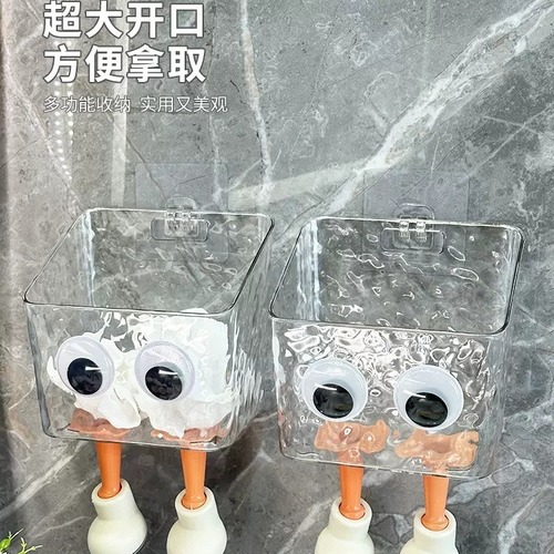 Wall-mounted drain rack for discarded face towel storage, bathroom facial tissue organizer, secondary sorting bathroom shelf