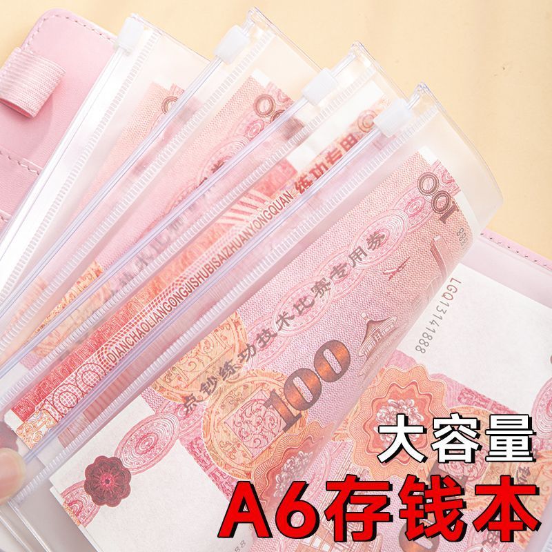 小红书爆款现金存钱本只放钱家庭记收纳袋攒钱大容量内袋|undefined
