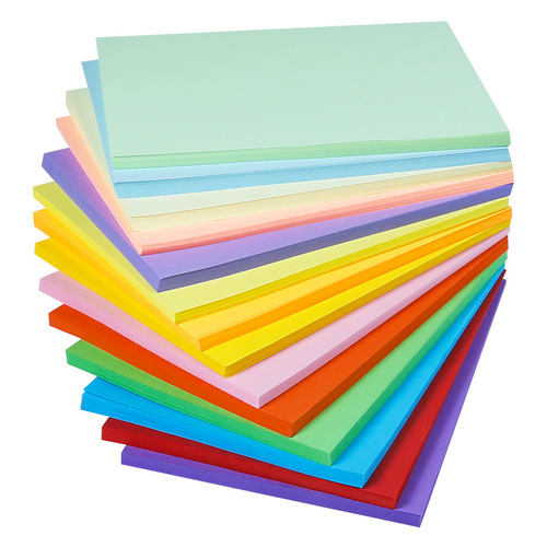 70g color printing paper a4 copy fluorescent paper 20 colors children's handmade origami advertising paper color paper wholesale