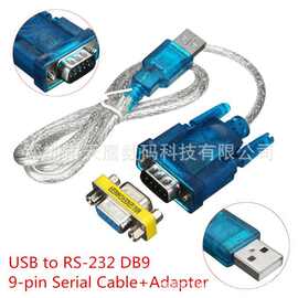 USB TO RS-232 DB9 9-Pin Serial Cable+Adapter USB串口线