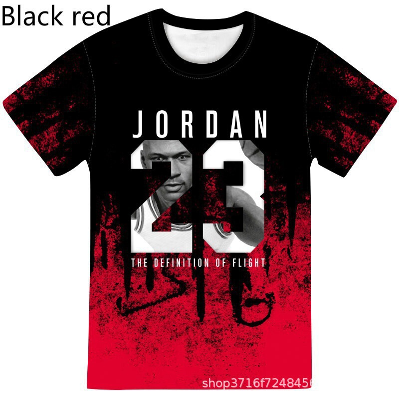 3D Digital Print Amazon Fashion Trend Michael Jordan Sports T-Shirt, Multi-Color, Custom Order, Wholesale