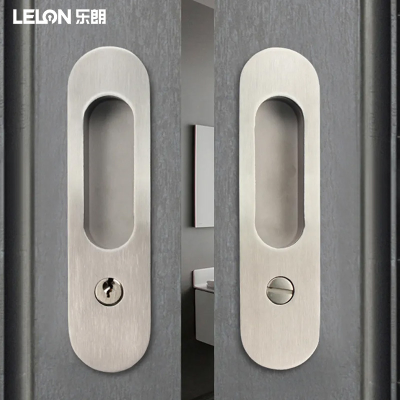 Acero inoxidable 304 bloqueo de puerta deslizante ovalada puerta deslizante de madera deslizante bloqueo de gancho de puerta deslizante incrustado bloqueo de gancho de puerta