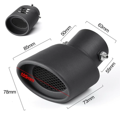Peihui, Car muffler - matte-black-thickened-mesh-curved-version-supports-installation