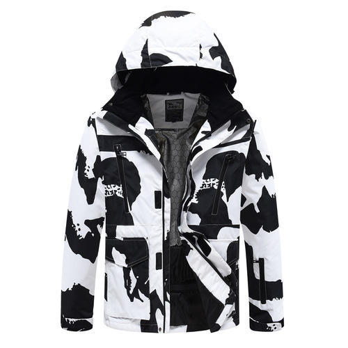 Skiwear set for men and women, windproof and waterproof, warm, couple's jacket and pants, supports distribution and dropshipping.
