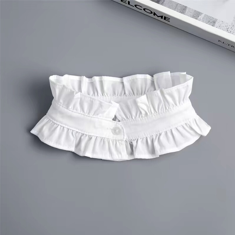 Heavy-Duty Pleated Ruffle Lace Collar, Stand-Up Collar, French-Style Versatile Layered Shirt, Separate Collar Piece Heavy-Duty Pleated Ruffle Lace Collar, Stand-Up Collar, French-Style Versatile Layered Shirt, Separate Collar Piece