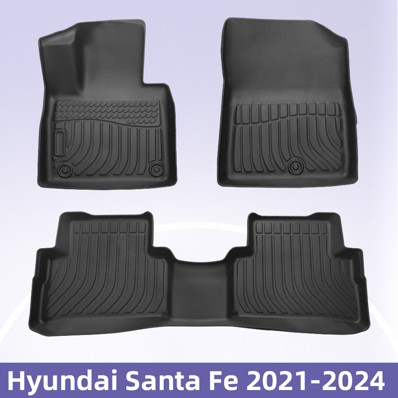 Para Hyundai Santa Fe 2021 - 2024 3D todo el tiempo material TPE almohadilla de pie cojín del maletero